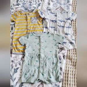 Set of Three Baby Onesies with Fun Patterns